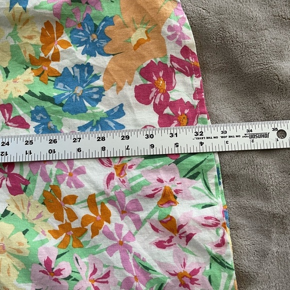 NWT Old Navy Linen Blend Pink/Orange Floral Fit & Flare Cami Mini Dress Size XS - Picture 16 of 16